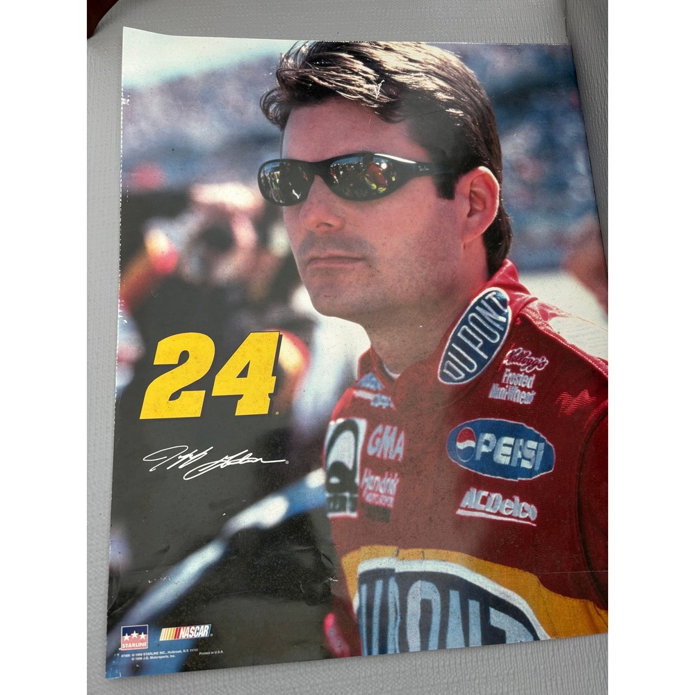 Vintage 1999 Jeff‎ Gordon NASCAR Starline Poster 24 DuPont 16x20 Racing